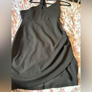 Eclipse Asymmetrical One-Shoulder Black Dress